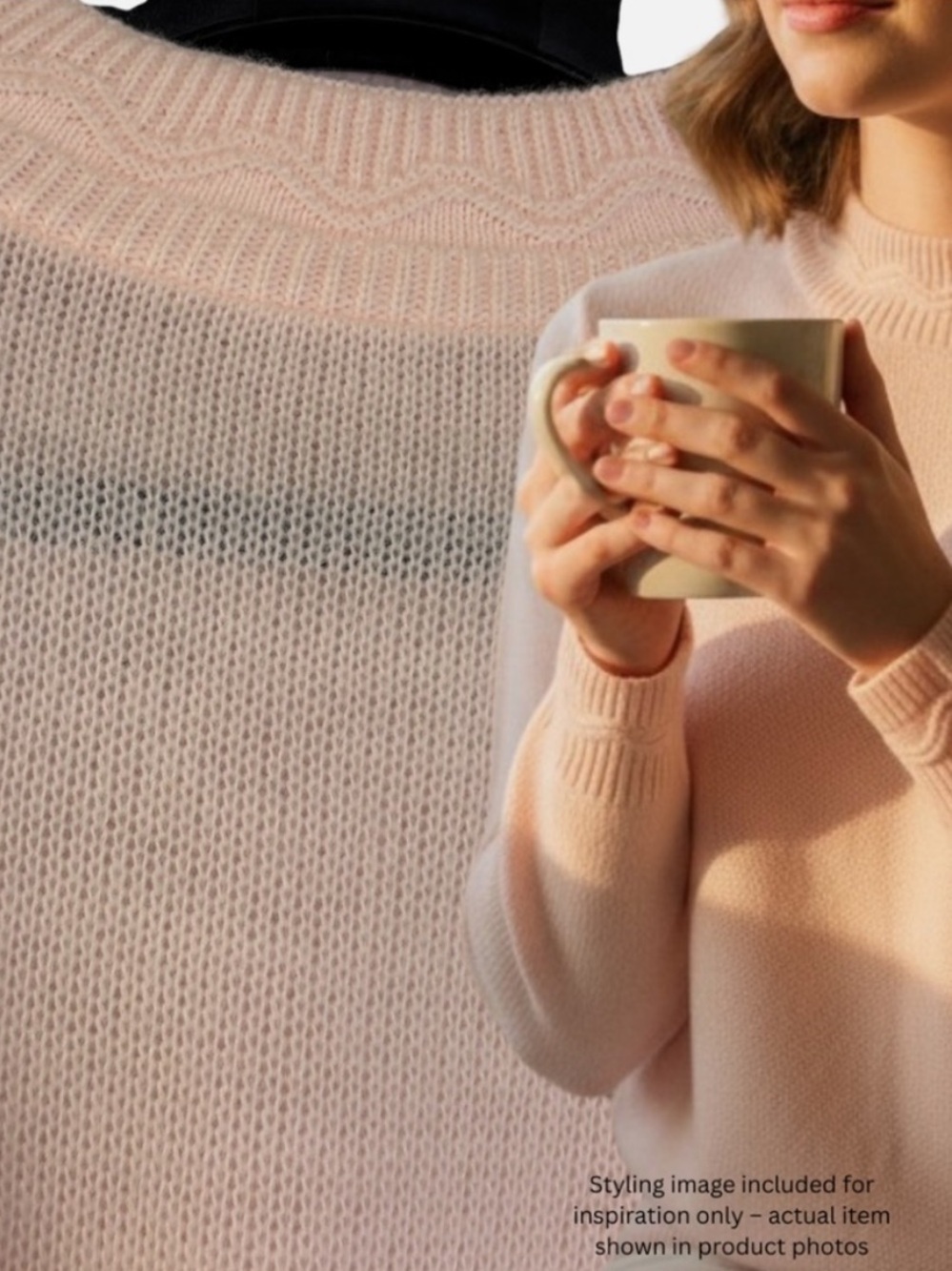 VTG Pink Mock Neck Sweater M Cottagecore Ballet Pastel Grandmacore Softgirl